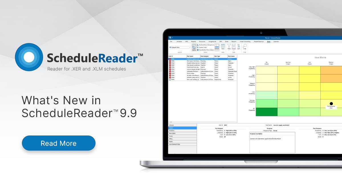 Introducing ScheduleReader Version 9.9
