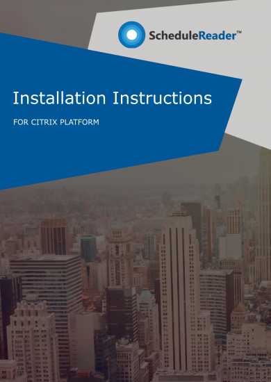 Installation Instructions for ScheduleReader