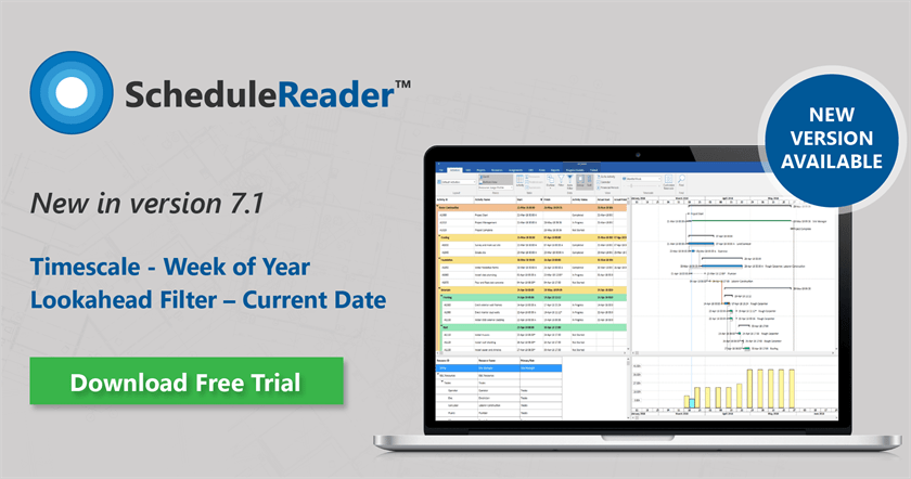 Greater Support for Viewing Project Data with ScheduleReader