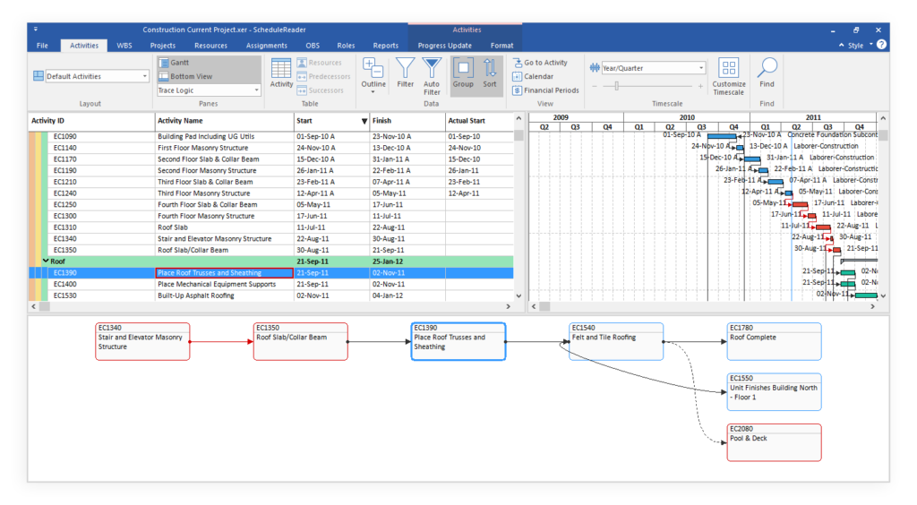 trace logic in schedule reader copy