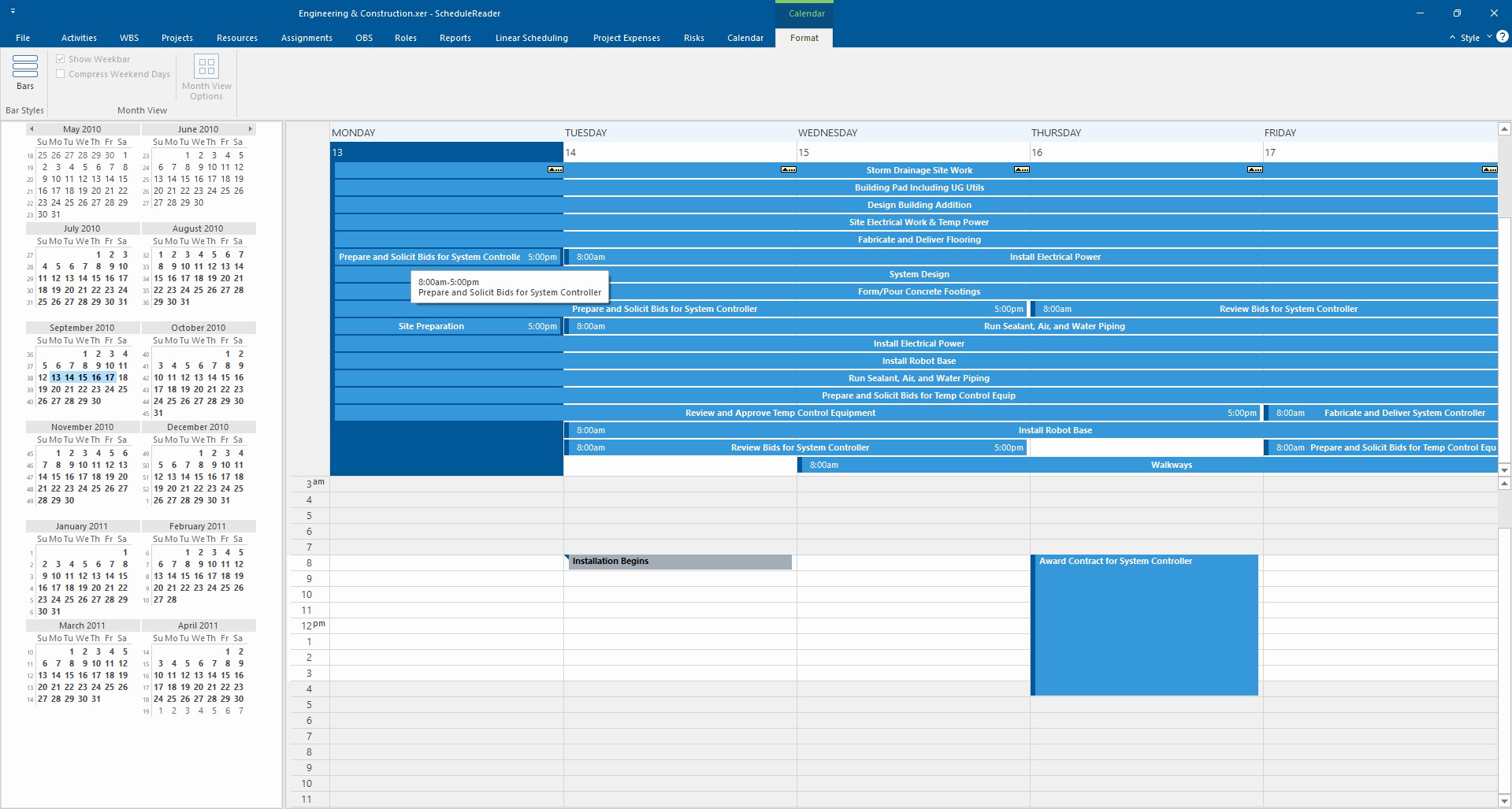 ScheduleReader Pro 8 visualizações de calendário duas