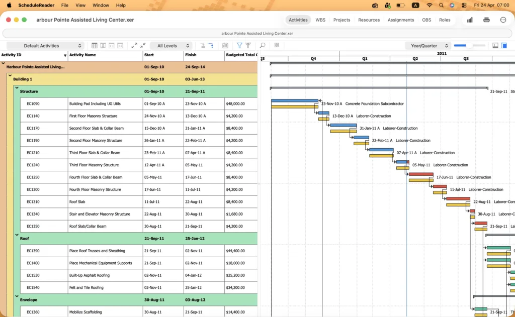 ScheduleReader para Mac 8 Líneas de base