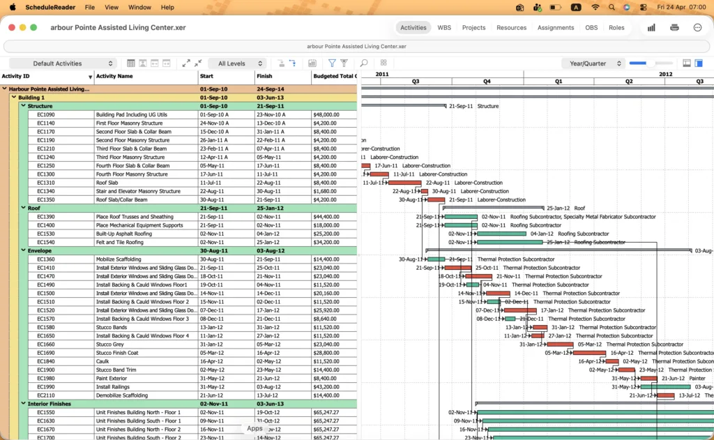 ScheduleReader para Mac 9 Modificar Timescale